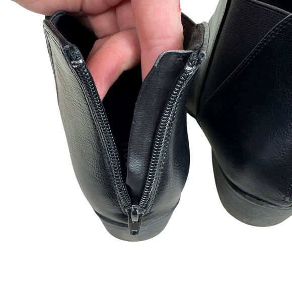 Esprit Black Tiffany Heeled Leather 90s Y2K Ankle Booties Women's Size 10 - Picture 4 of 13